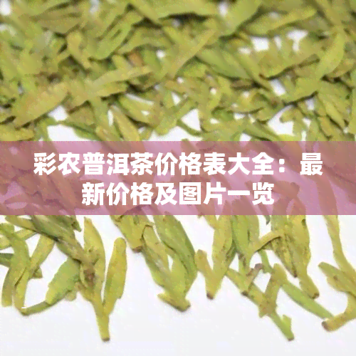 彩农普洱茶价格表大全：最新价格及图片一览