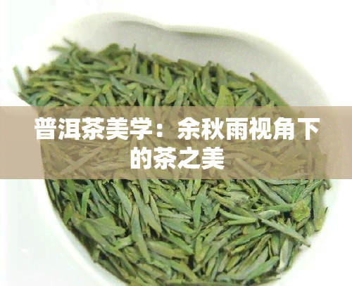 普洱茶美学：余秋雨视角下的茶之美