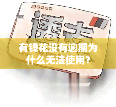 有钱花没有逾期为什么无法使用？