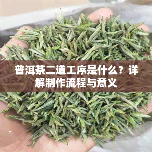 普洱茶二道工序是什么？详解制作流程与意义