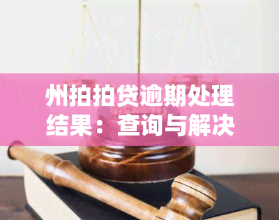 州拍拍贷逾期处理结果：查询与解决方法全攻略