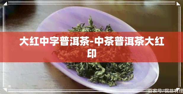 大红中字普洱茶-中茶普洱茶大红印