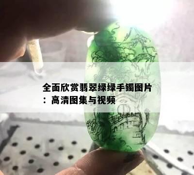 全面欣赏翡翠绿绿手镯图片：高清图集与视频