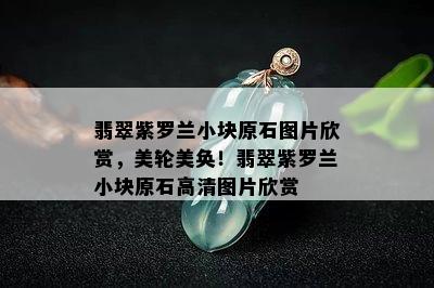 翡翠紫罗兰小块原石图片欣赏，美轮美奂！翡翠紫罗兰小块原石高清图片欣赏