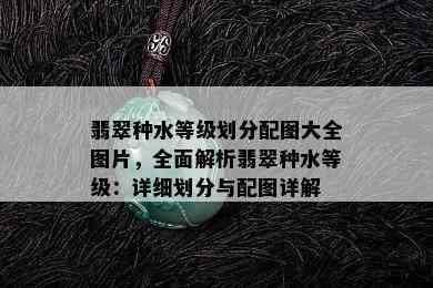 翡翠种水等级划分配图大全图片，全面解析翡翠种水等级：详细划分与配图详解