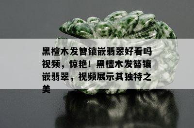 黑檀木发簪镶嵌翡翠好看吗视频，惊艳！黑檀木发簪镶嵌翡翠，视频展示其独特之美