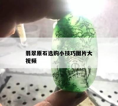 翡翠原石选购小技巧图片大视频