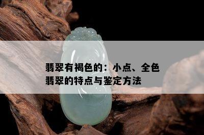 翡翠有褐色的：小点、全色翡翠的特点与鉴定方法