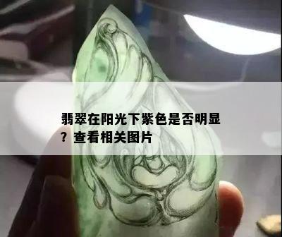 翡翠在阳光下紫色是否明显？查看相关图片