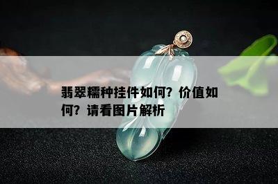 翡翠糯种挂件如何？价值如何？请看图片解析