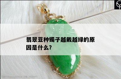 翡翠豆种镯子越戴越绿的原因是什么？