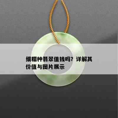 细糯种翡翠值钱吗？详解其价值与图片展示