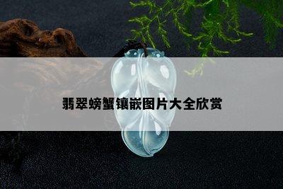 翡翠螃蟹镶嵌图片大全欣赏