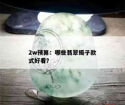 2w预算：哪些翡翠镯子款式好看？