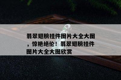 翡翠翅膀挂件图片大全大图，惊艳绝伦！翡翠翅膀挂件图片大全大图欣赏