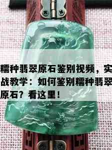 糯种翡翠原石鉴别视频，实战教学：如何鉴别糯种翡翠原石？看这里！