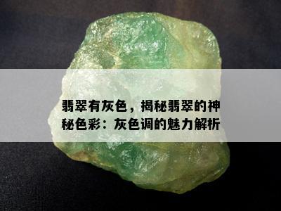 翡翠有灰色，揭秘翡翠的神秘色彩：灰色调的魅力解析