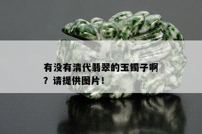 有没有清代翡翠的玉镯子啊？请提供图片！