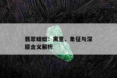 翡翠蜻蜓：寓意、象征与深层含义解析