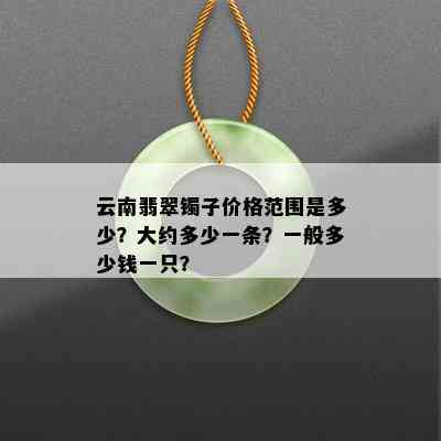 云南翡翠镯子价格范围是多少？大约多少一条？一般多少钱一只？