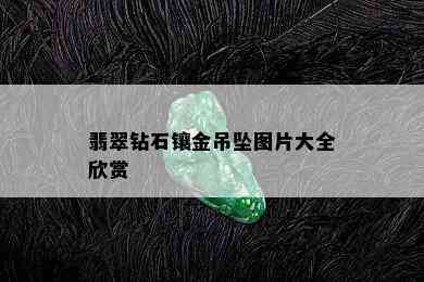 翡翠钻石镶金吊坠图片大全欣赏