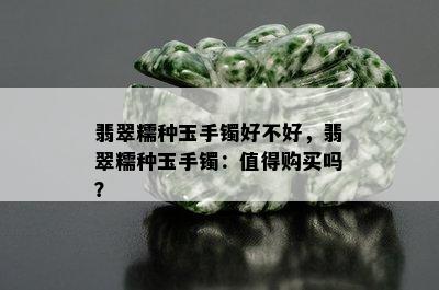 翡翠糯种玉手镯好不好，翡翠糯种玉手镯：值得购买吗？