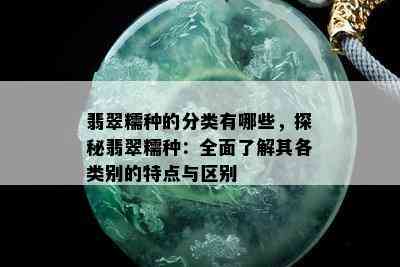 翡翠糯种的分类有哪些，探秘翡翠糯种：全面了解其各类别的特点与区别