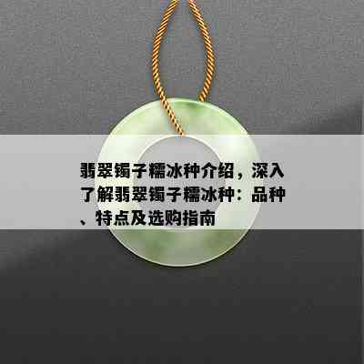 翡翠镯子糯冰种介绍，深入了解翡翠镯子糯冰种：品种、特点及选购指南