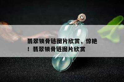 翡翠锁骨链图片欣赏，惊艳！翡翠锁骨链图片欣赏