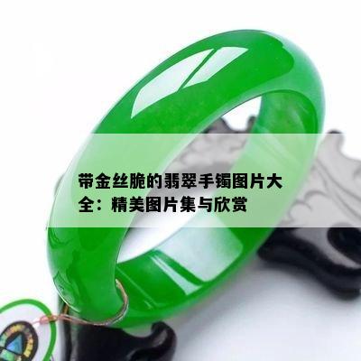 带金丝脆的翡翠手镯图片大全：精美图片集与欣赏