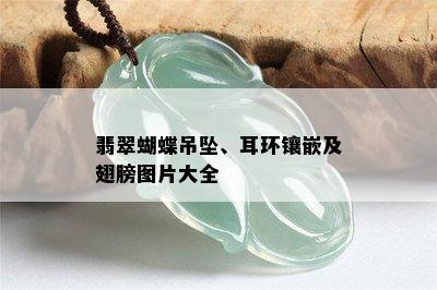 翡翠蝴蝶吊坠、耳环镶嵌及翅膀图片大全