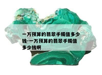 一万预算的翡翠手镯值多少钱-一万预算的翡翠手镯值多少钱啊