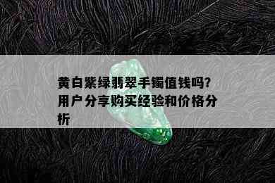 黄白紫绿翡翠手镯值钱吗？用户分享购买经验和价格分析