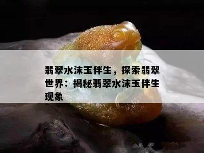 翡翠水沫玉伴生，探索翡翠世界：揭秘翡翠水沫玉伴生现象