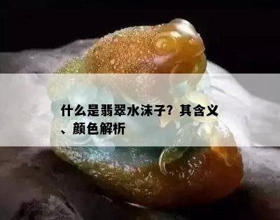 什么是翡翠水沫子？其含义、颜色解析