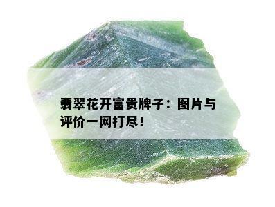 翡翠花开富贵牌子：图片与评价一网打尽！