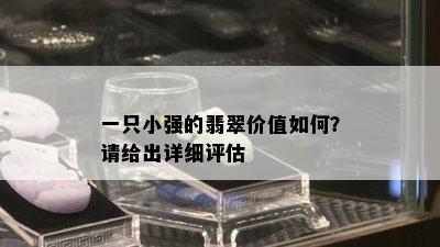 一只小强的翡翠价值如何？请给出详细评估