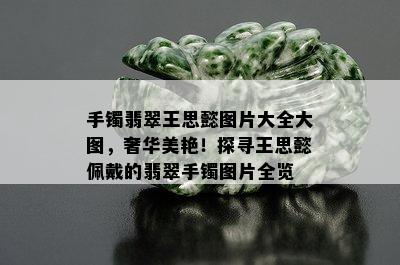 手镯翡翠王思懿图片大全大图，奢华美艳！探寻王思懿佩戴的翡翠手镯图片全览