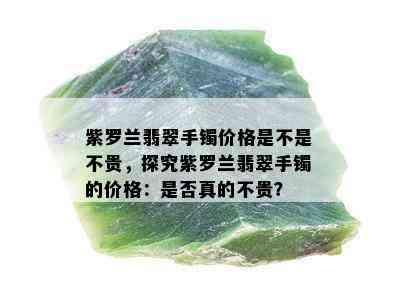 紫罗兰翡翠手镯价格是不是不贵，探究紫罗兰翡翠手镯的价格：是否真的不贵？