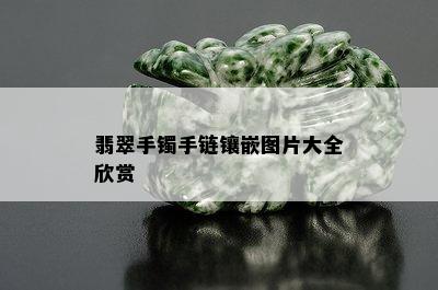 翡翠手镯手链镶嵌图片大全欣赏