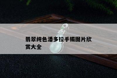 翡翠纯色潘多拉手镯图片欣赏大全