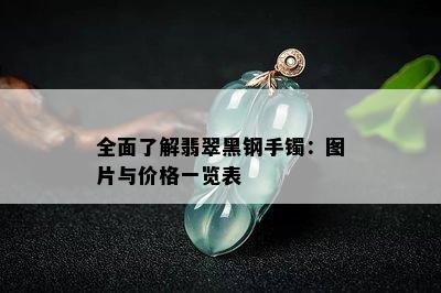 全面了解翡翠黑钢手镯：图片与价格一览表