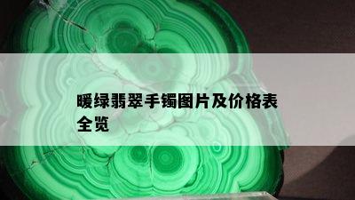 暖绿翡翠手镯图片及价格表全览