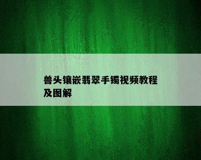 兽头镶嵌翡翠手镯视频教程及图解