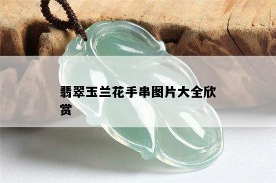 翡翠玉兰花手串图片大全欣赏