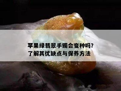 苹果绿翡翠手镯会变种吗？了解其优缺点与保养方法