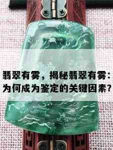 翡翠有雾，揭秘翡翠有雾：为何成为鉴定的关键因素？