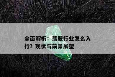 全面解析：翡翠行业怎么入行？现状与前景展望