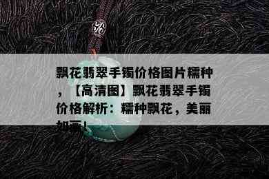 飘花翡翠手镯价格图片糯种，【高清图】飘花翡翠手镯价格解析：糯种飘花，美丽如画！