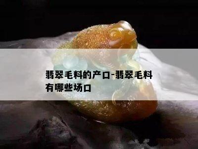 翡翠毛料的产口-翡翠毛料有哪些场口